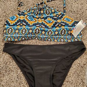 Vegatos Aztec High Neck Crop Bikini
